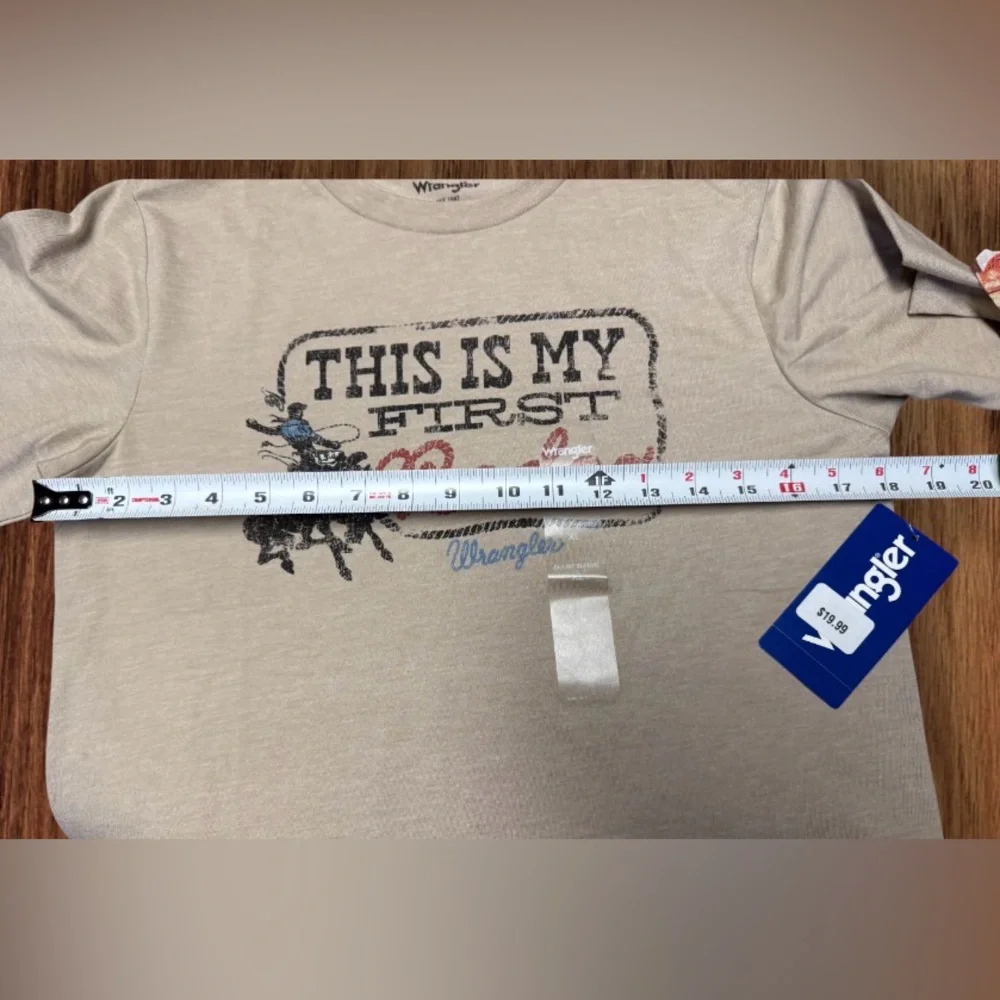 NWT WRANGLER  BOYS' THIS IS MY 1ST RODEO SHORT SLEEVE GRAPHIC T-SHIRT